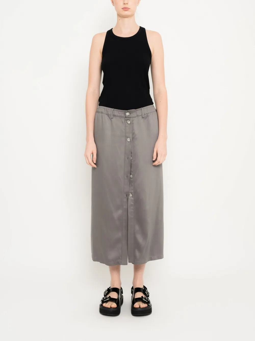 Uma | Raquel Davidowicz buttoned skirt-trousers - Grijs