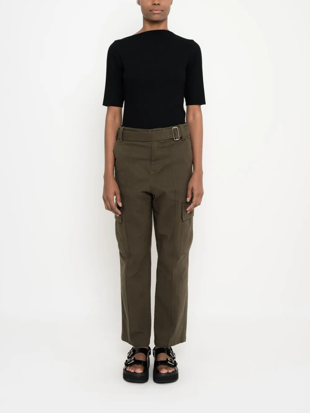 Uma | Raquel Davidowicz ribbed boat-neck top - Zwart