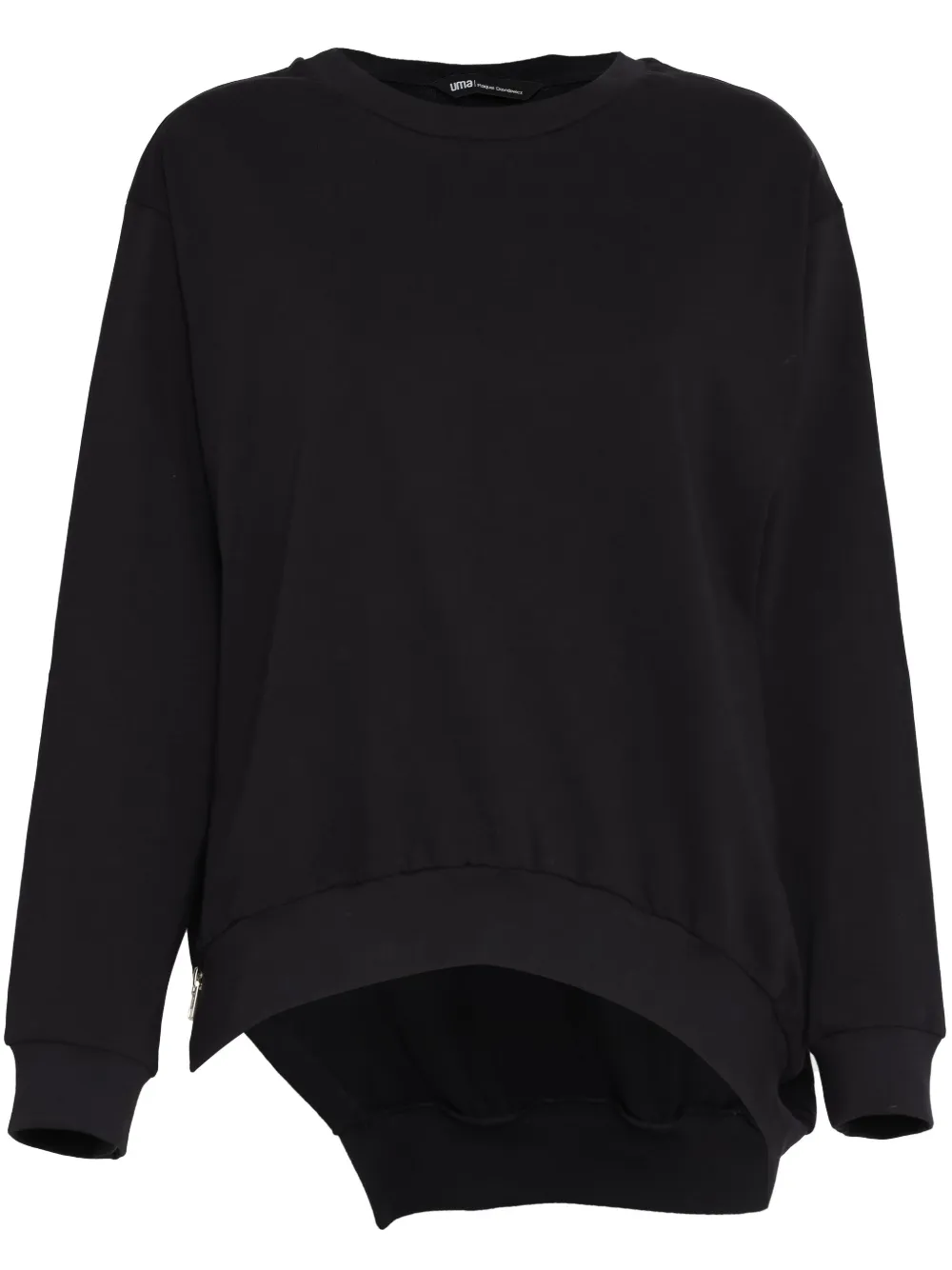 Uma | Raquel Davidowicz sudadera con dobladillo asimétrico | negro | Image 1