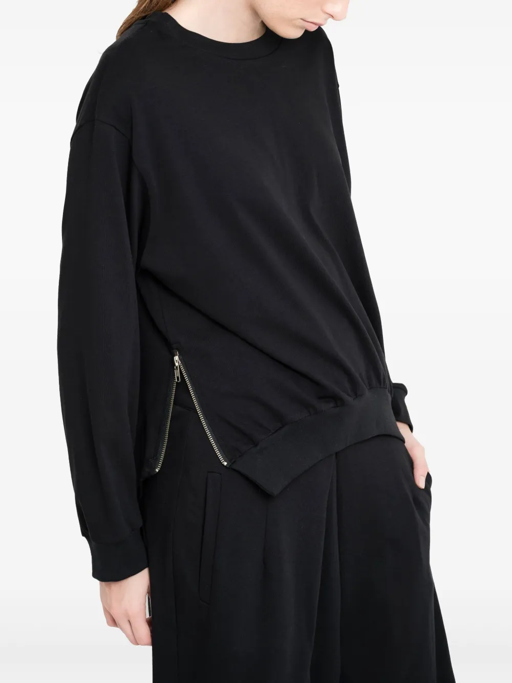 Uma | Raquel Davidowicz Blouse met asymmetrische afwerking Zwart
