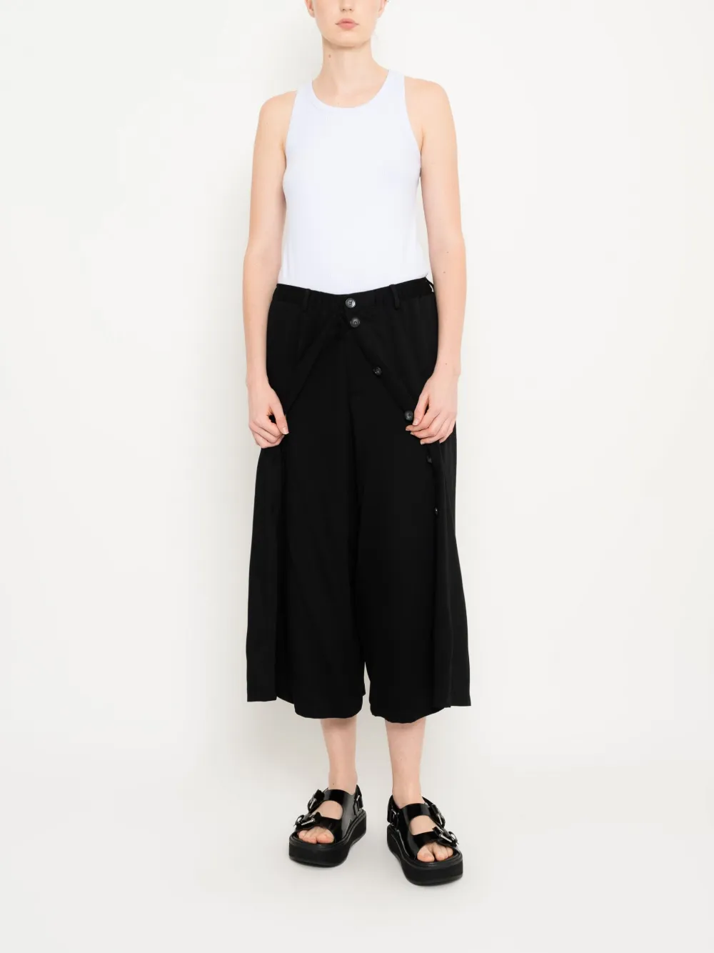 Uma | Raquel Davidowicz high waisted midi skirt - Zwart