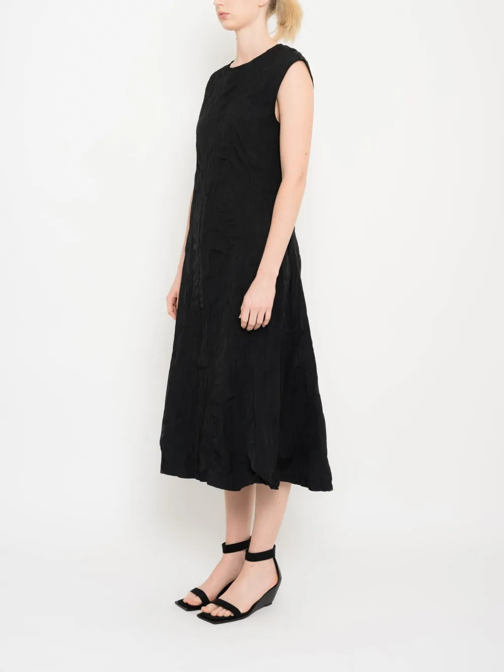 Uma | Raquel Davidowicz Mouwloze midi-jurk Zwart