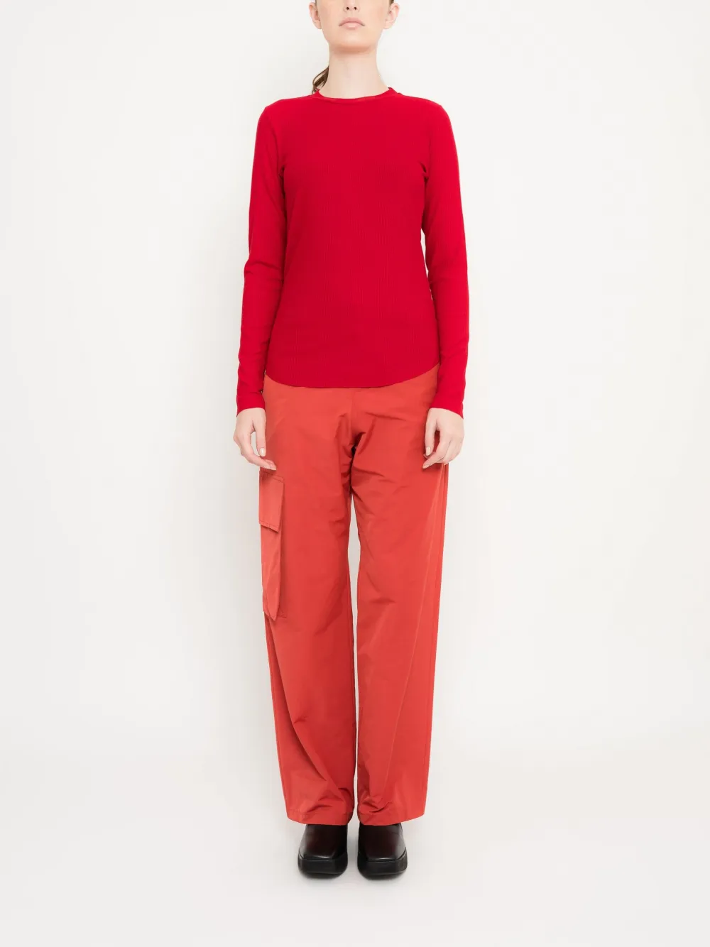 Uma | Raquel Davidowicz ribbed long-sleeve top - Rood