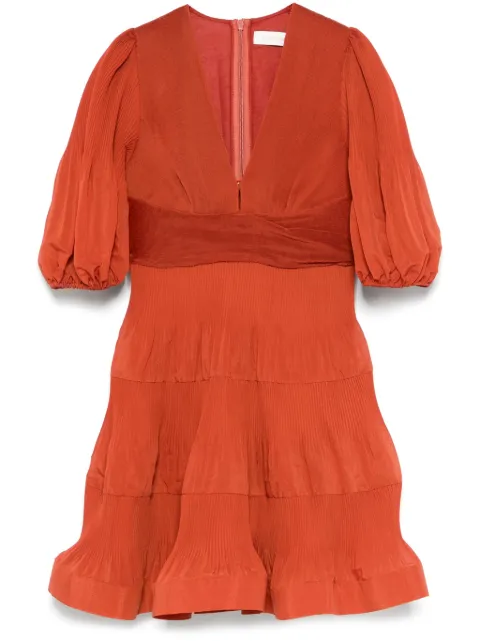 ZIMMERMANN vestido corto con diseño plisado