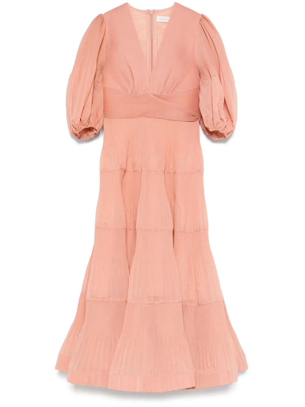 ZIMMERMANN Geplooide midi-jurk Roze