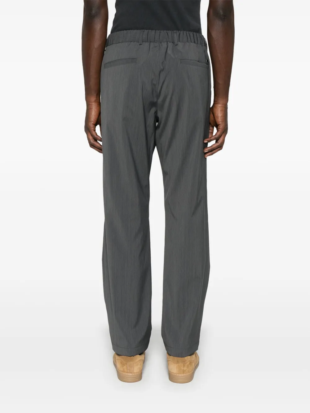 Herno Broek met geplooid detail Grijs