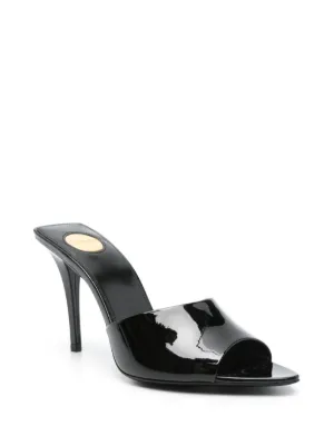 サンダル・ミュール Saint Laurent Sandalo Con Tacco La Scandale 110 metallic leather sandals in gold - Saint