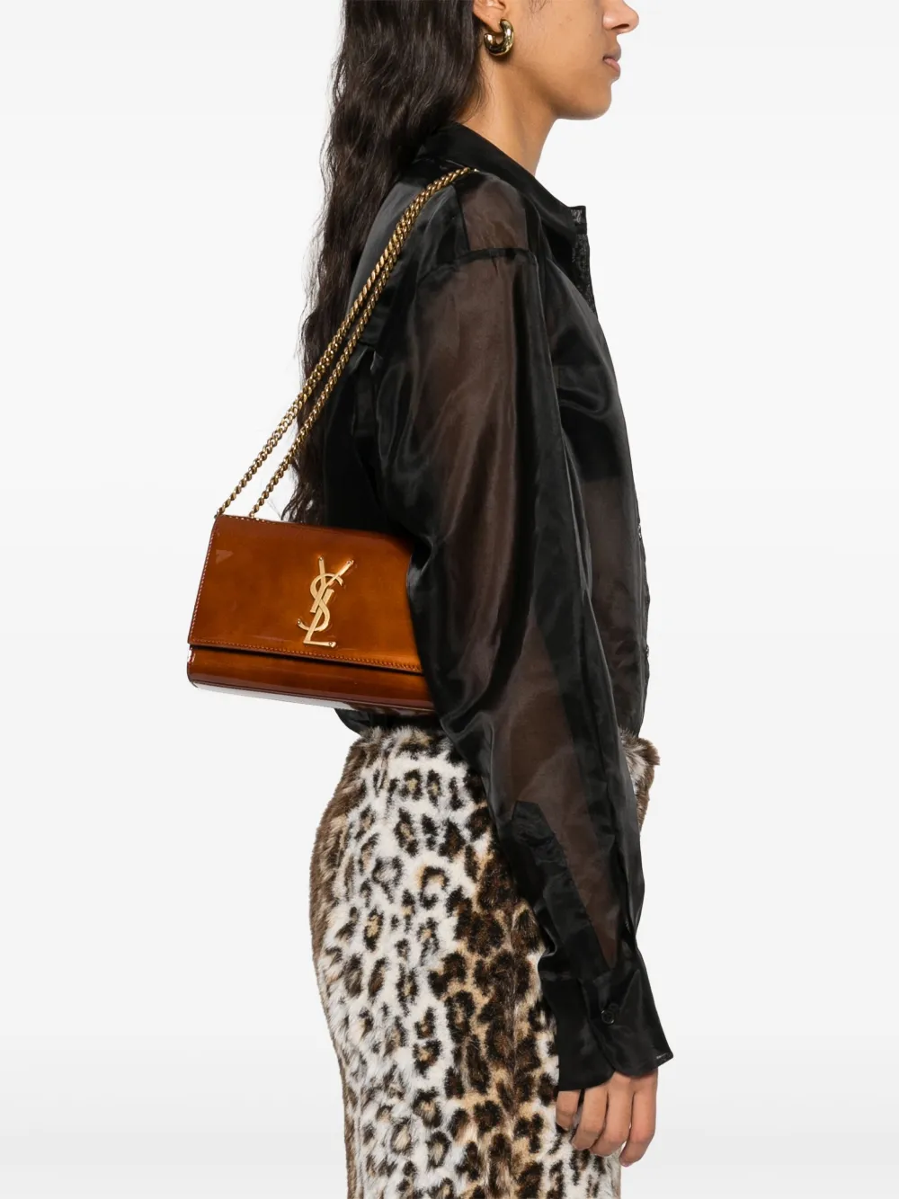 Saint Laurent Kate kleine schoudertas - Bruin