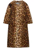 Prada animal-print coat - Brown