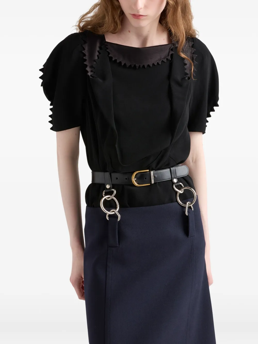 Prada Crêpe top Zwart