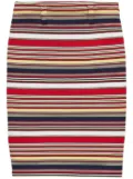 Prada striped cotton skirt - Red