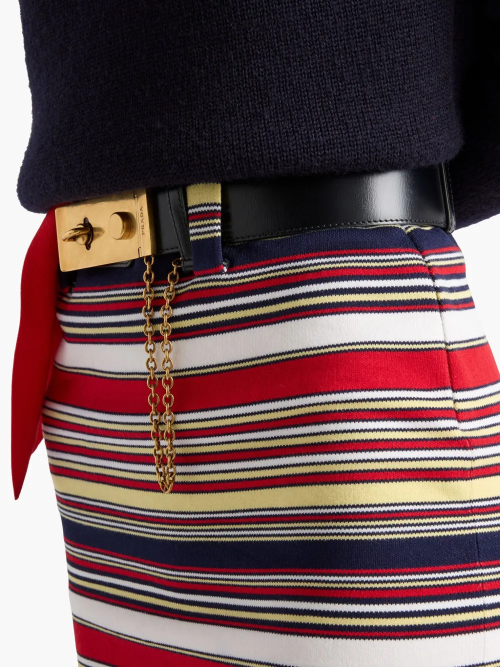 Prada Gestreepte rok Rood