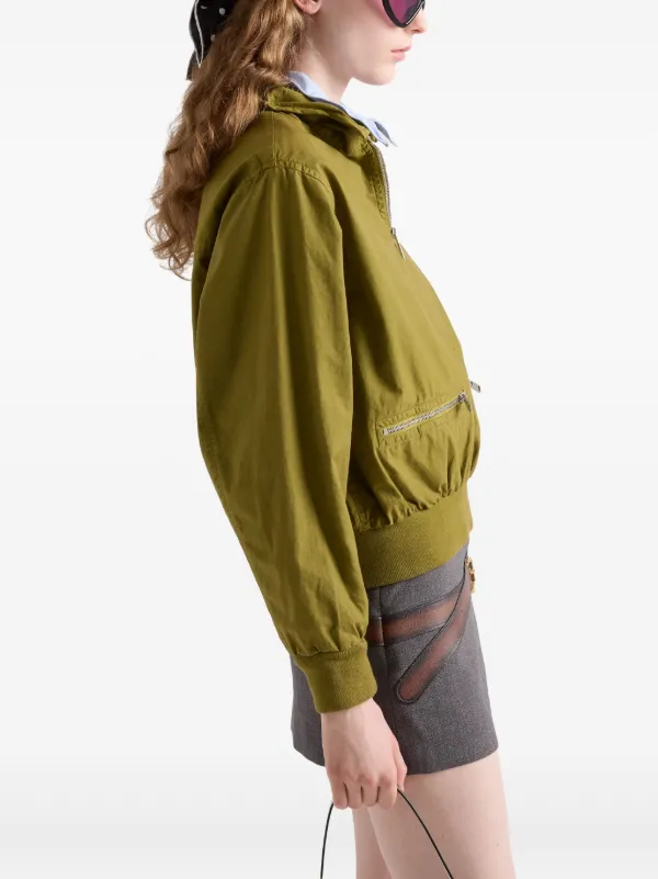 アウターその他 PRADA Women Outer 292160S23213PG F0161 GREEN Prada Poplin Jacket | Green | FARFETCH