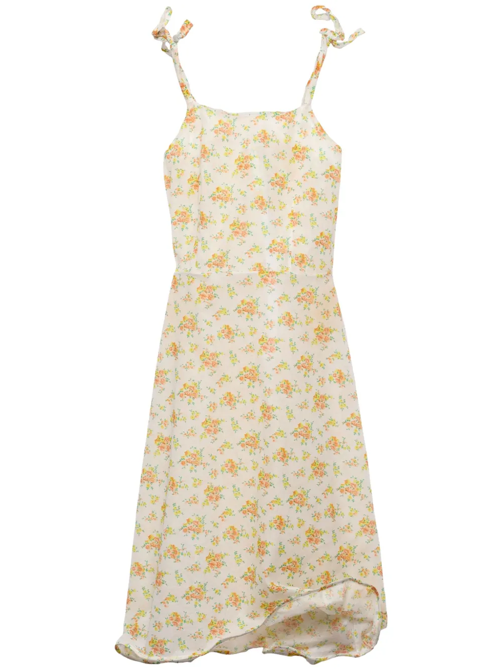 Prada Jurk met bloemenprint Geel