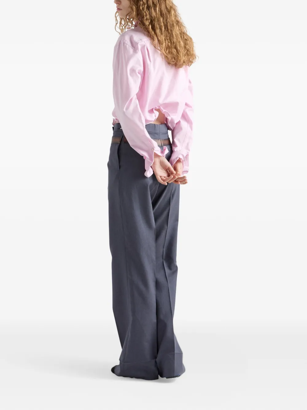 Prada Katoenen blouse Roze