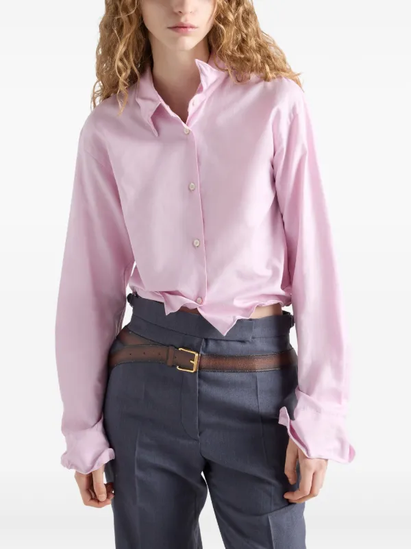 PRADA 2008 ストレッチ半袖シャツ ピンク 43807262-1_2.jpg