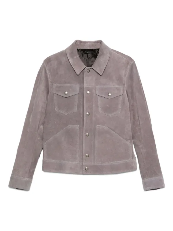 TOM FORD Leather Jacket | Grey | FARFETCH