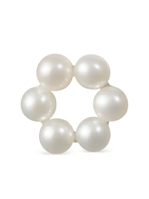 Sophie Bille Brahe 14K yellow gold Petite Luna pearls earrings