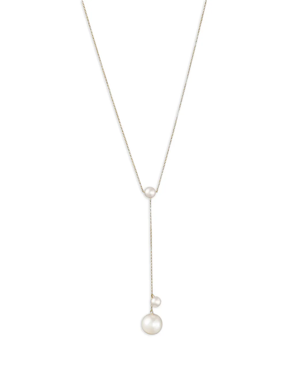 Sophie Bille Brahe 14kt Trois Moon Gelbgoldhalskette mit Perlen