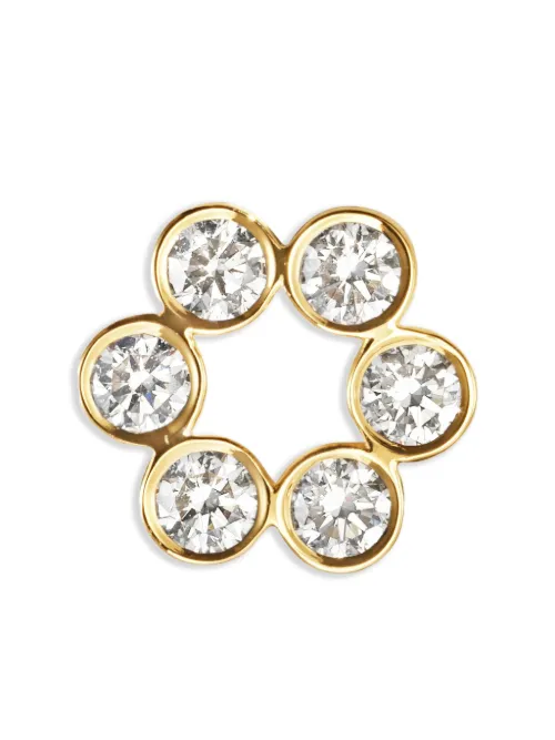 Boucles d'oreilles Petite Luna en or 18ct pavées de diamants - Sophie Bille Brahe - Modalova