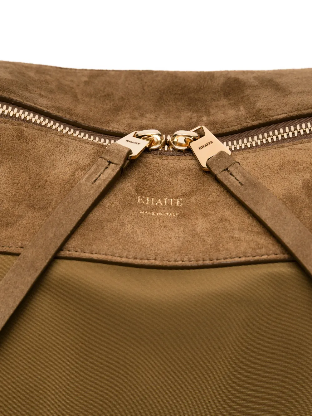 Khaite Xl Olivia Suede Shoulder Bag In Brown