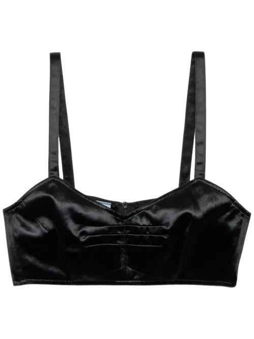 Prada soutien-gorge en satin - Noir - Prada - Modalova