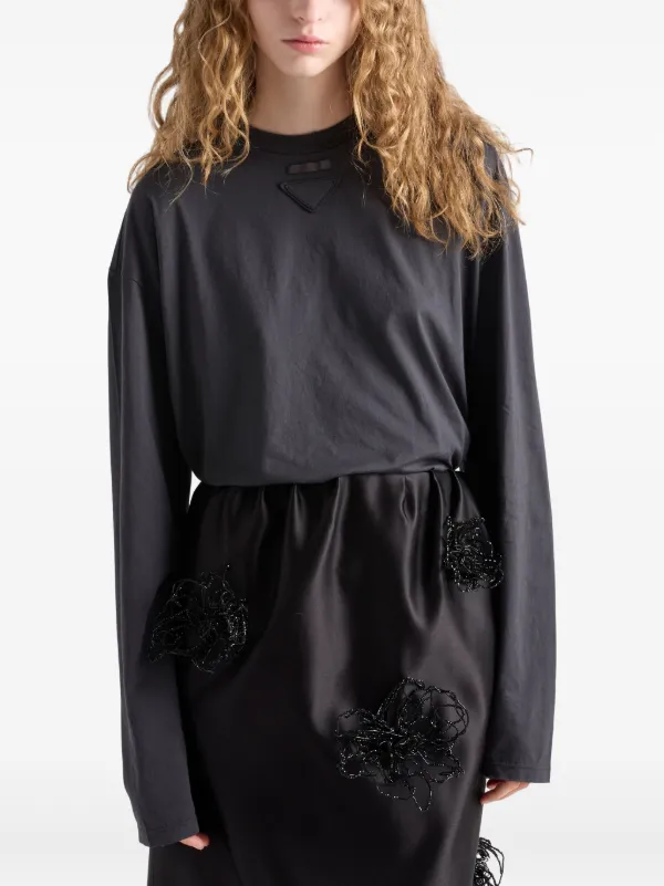 Prada ジャージー Tシャツ | グレー | FARFETCH JP