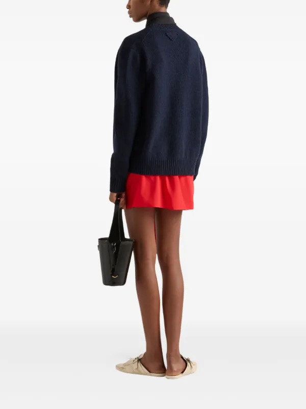PRADA エレガント Crepe de chine ミニスカート Prada Crepe De Chine Mini Skirt | Red | FARFETCH