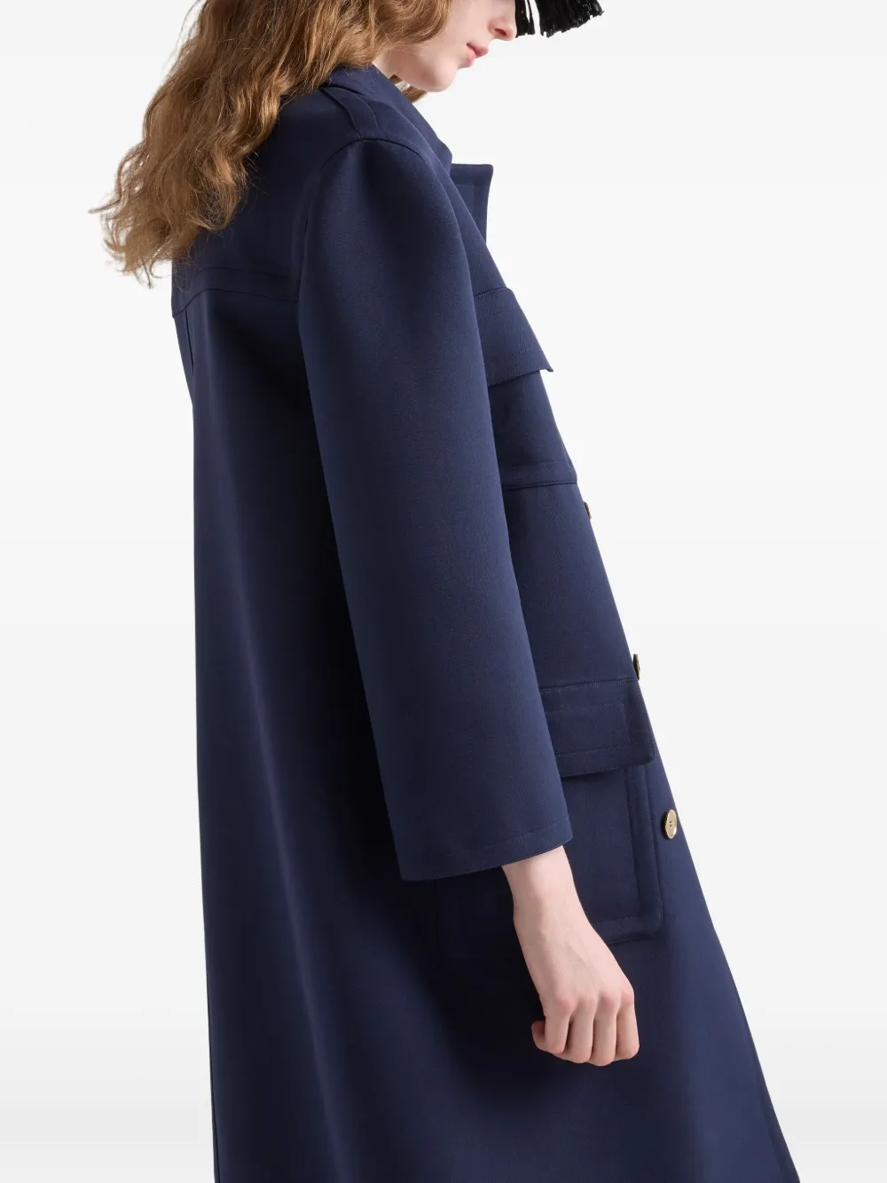 Prada Jas met dubbele rij knopen Blauw