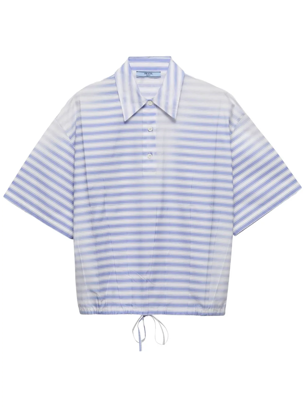 Prada Gestreept popeline poloshirt Blauw