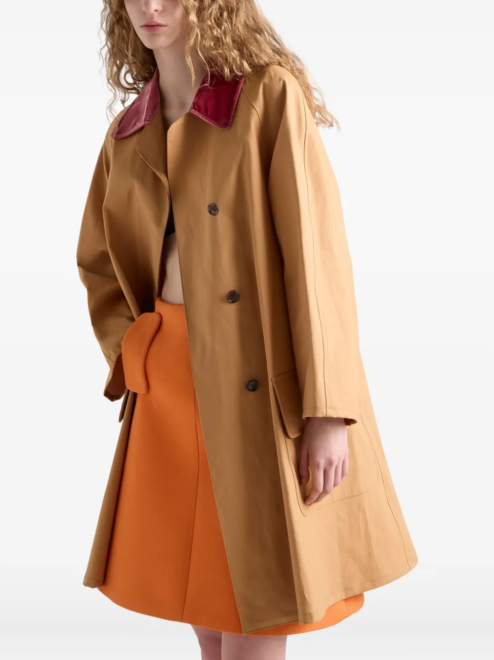 Prada Katoenen regenjas Bruin