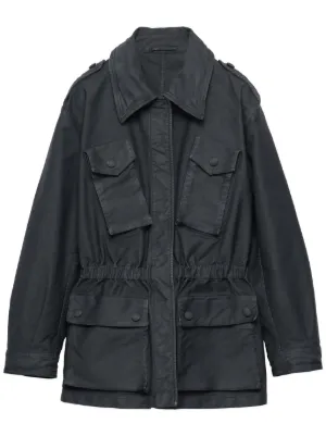プラダ PRADA ライダースジャケット トライアングルロゴ SALE｜PRADA プラダ / カシミヤウール トライアングルロゴジャケット