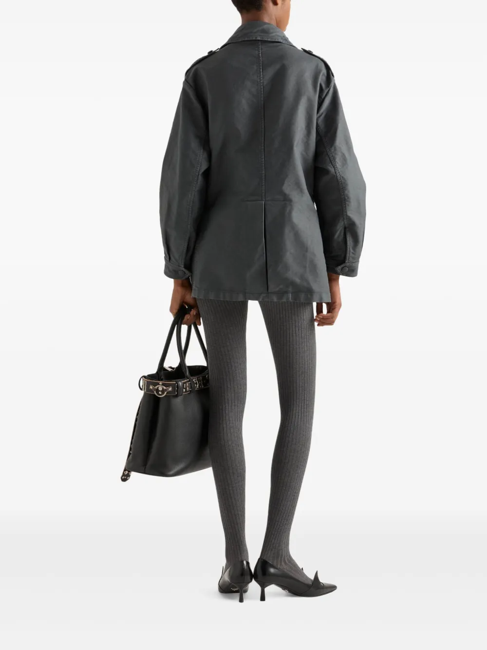 Prada Safarijacke Aus Old Baumwolle In Grey