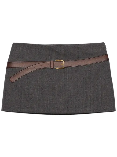 Minijupe à ceinture 3D imprimée - Prada - Modalova