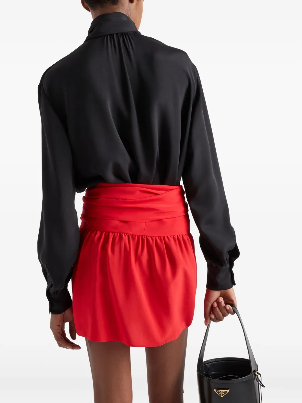 Prada Marocain blouse Zwart