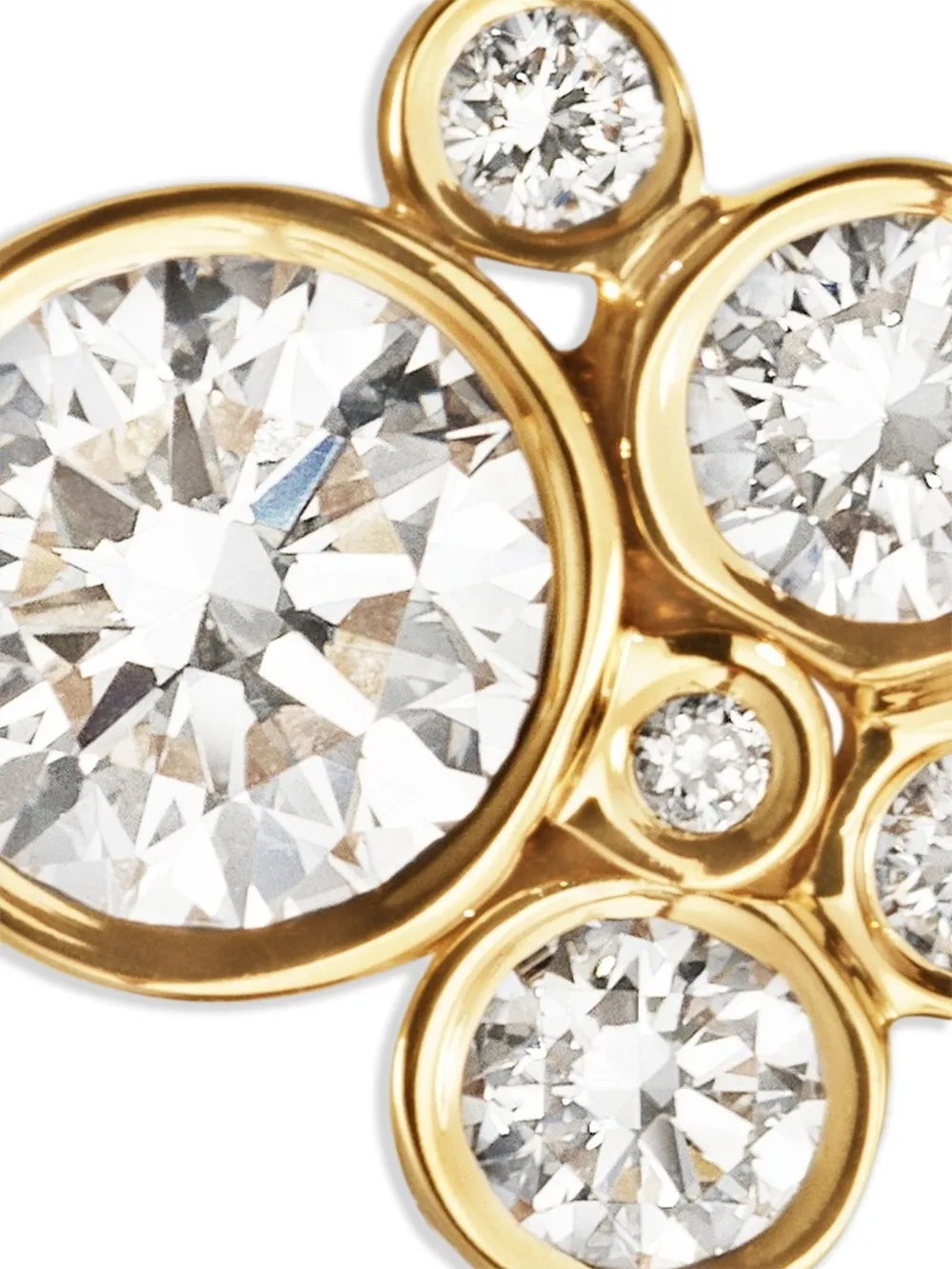 Sophie Bille Brahe Orecchino singolo Bisou in oro giallo 18 carati con diamante | Image 2