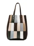KHAITE Zoe patchwork suede tote bag - Brown