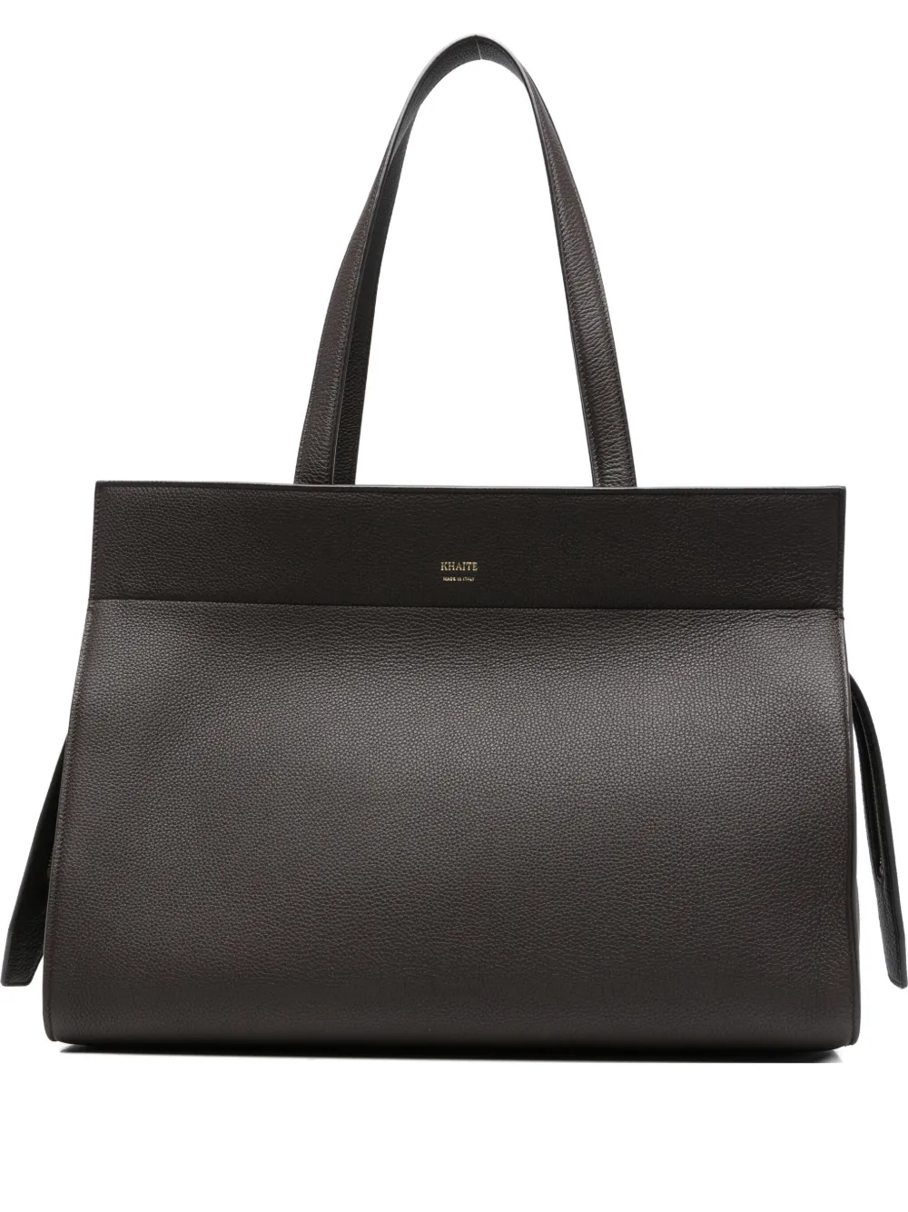Khaite Crosby Leather Tote Bag In Brown