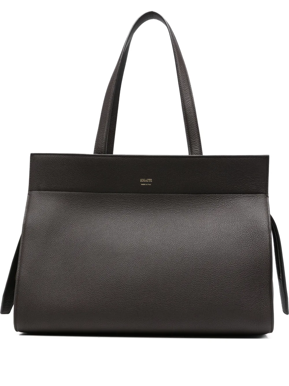 KHAITE Crosby leather tote bag Bruin