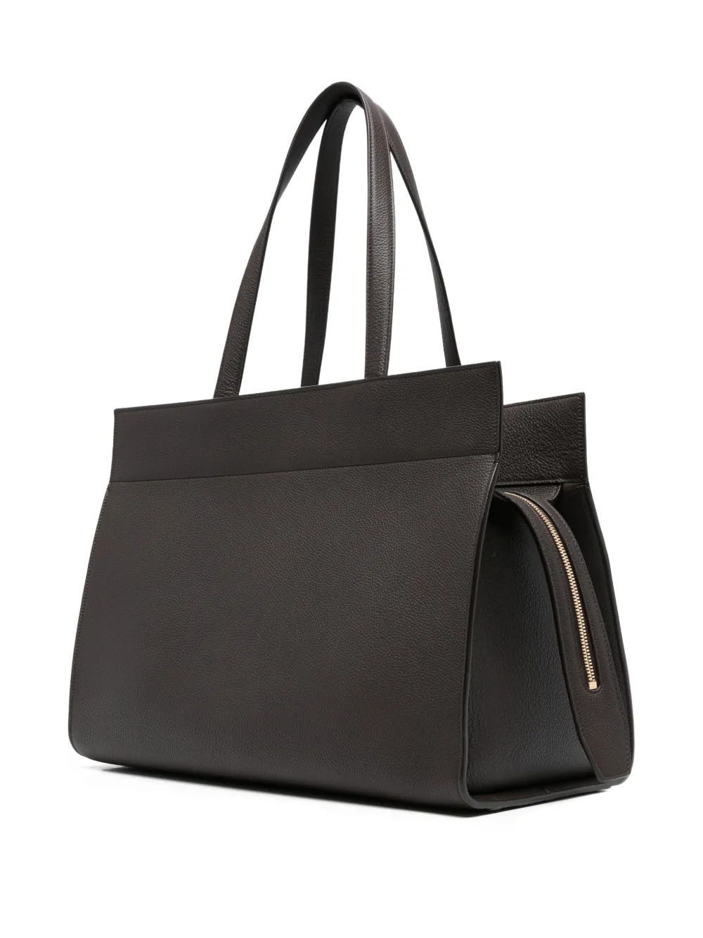 KHAITE Crosby leren shopper Bruin