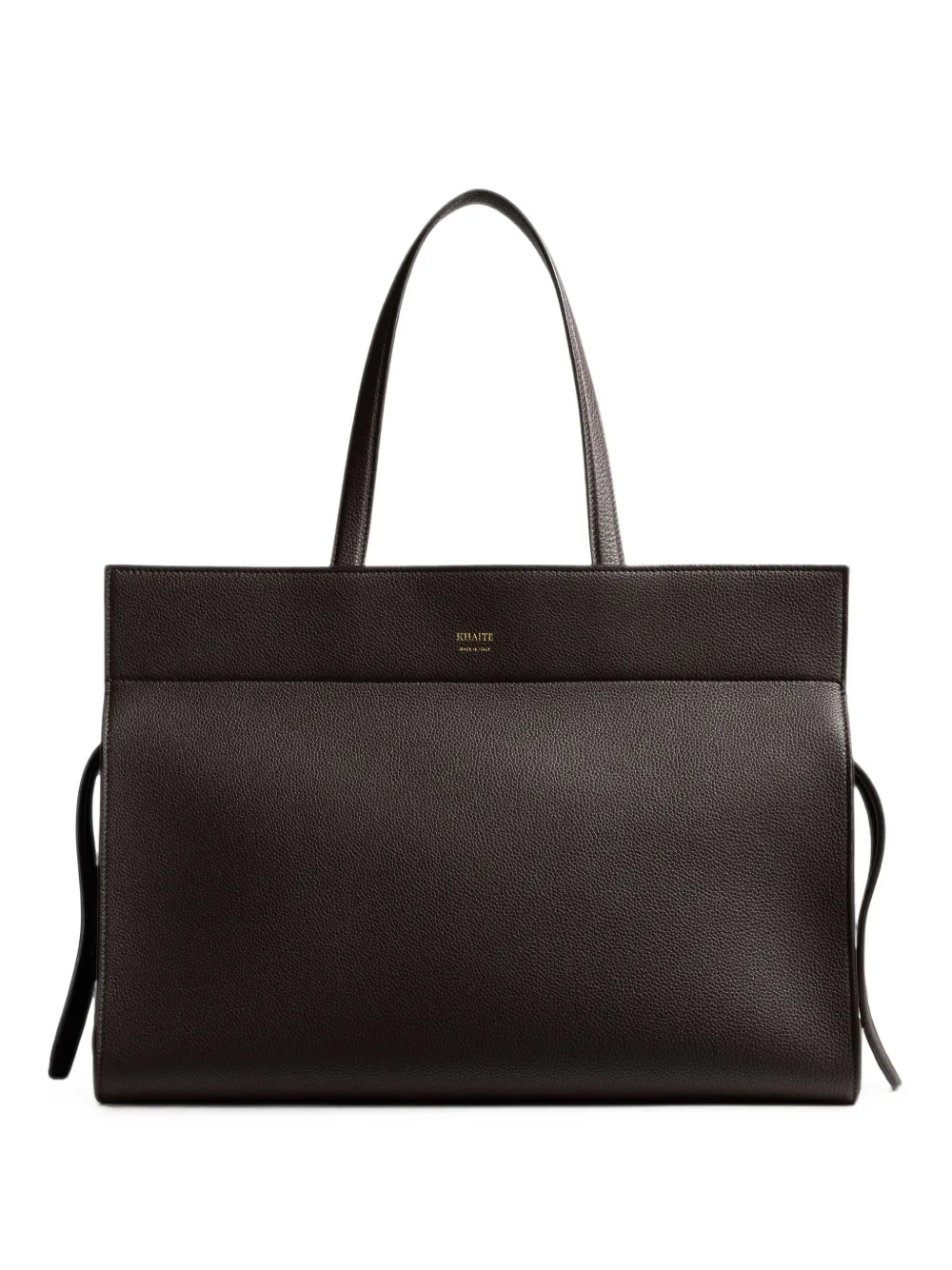 KHAITE Crosby leather tote bag - Marrone