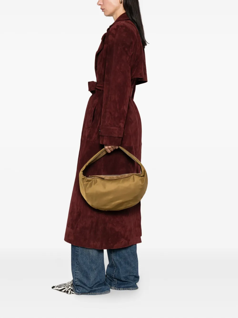 KHAITE Olivia medium schoudertas Bruin