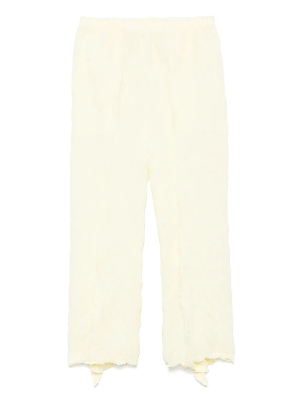 Issey Miyake wrinkled twisted trousers | Yellow | Image 1