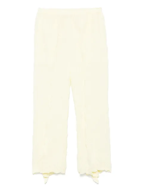 Issey Miyake pantalones con efecto arrugado