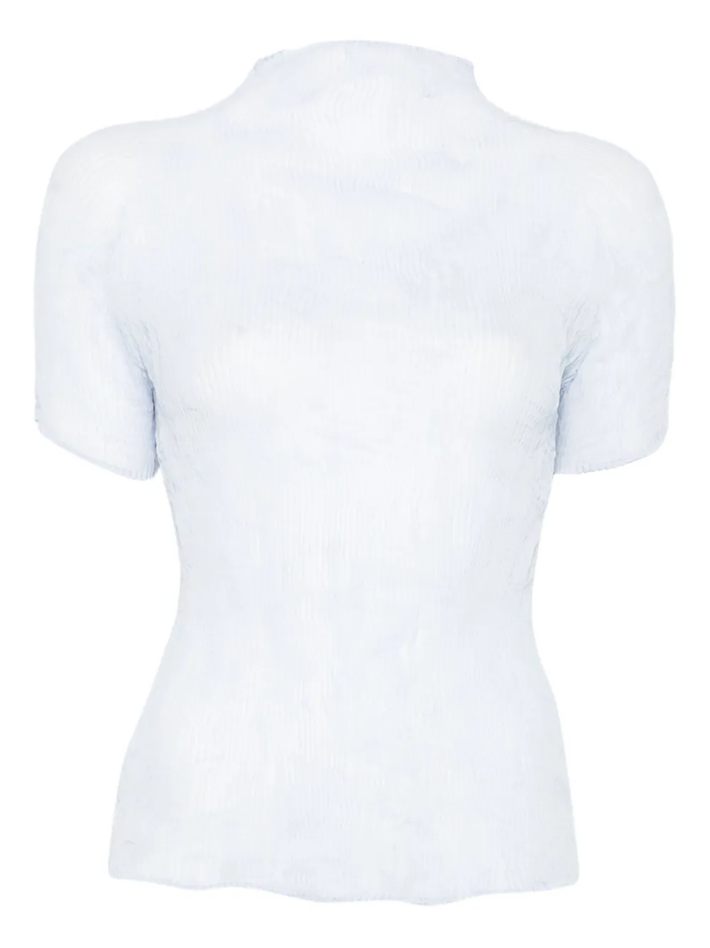 Issey Miyake Blouse met hoge hals Blauw