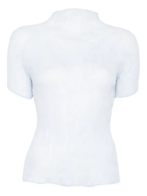 Issey Miyake pleated high-neck blouse
