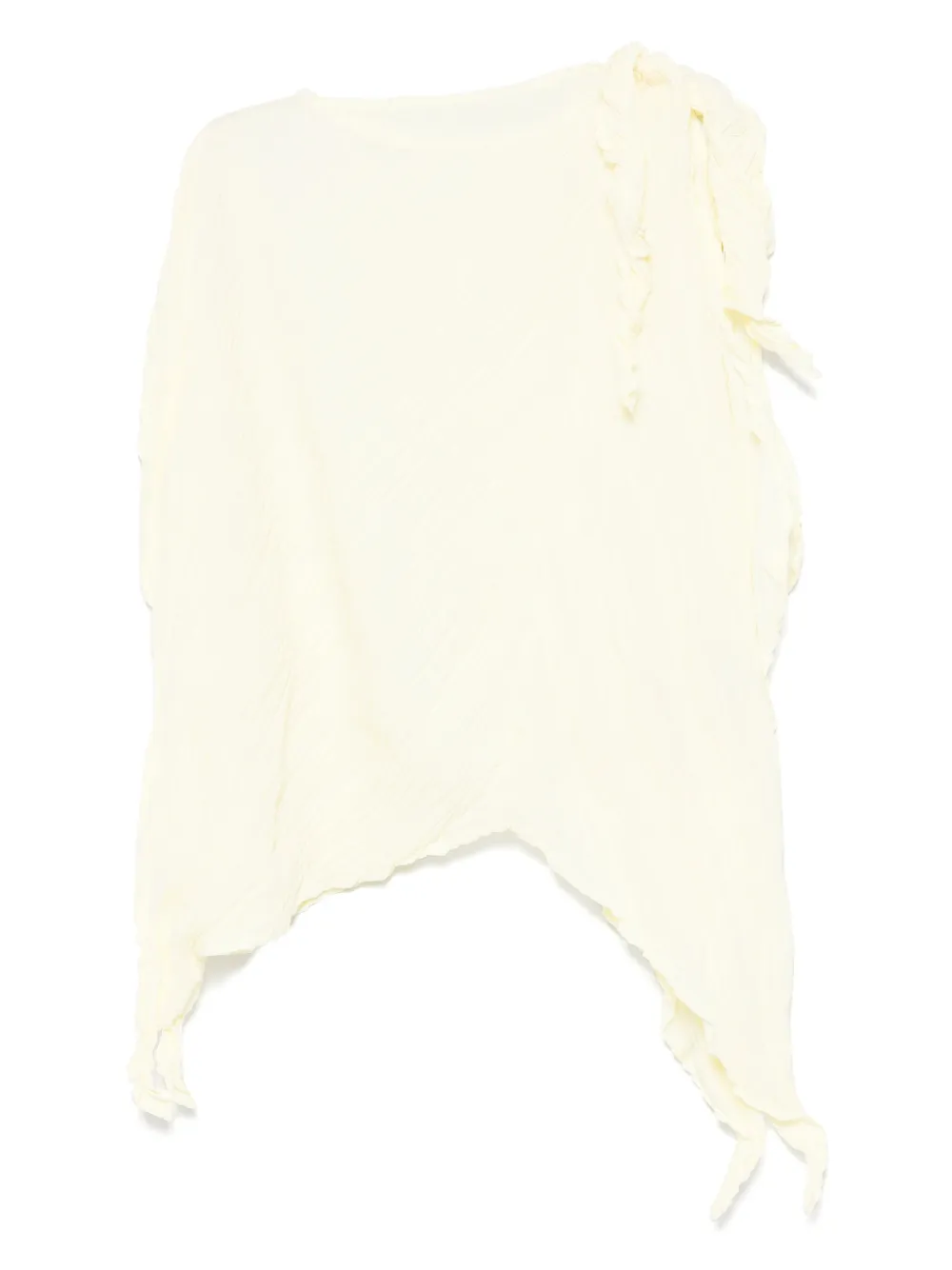 Shop Issey Miyake Wrinkled Twisted Blouse