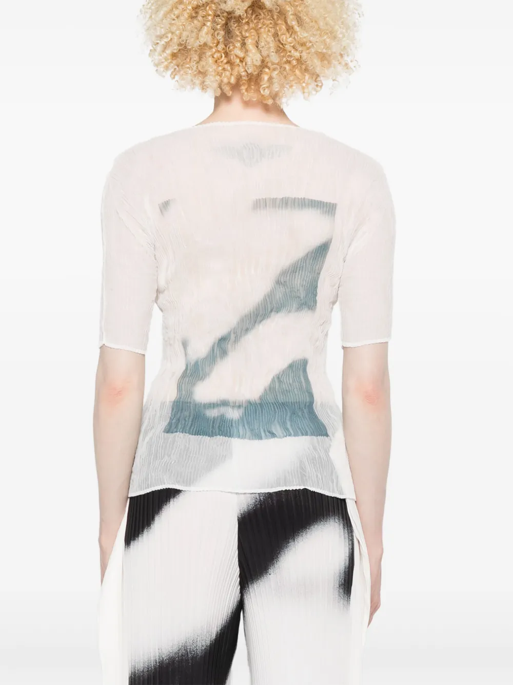 Issey Miyake Shadow Study Chiffon Twist Top