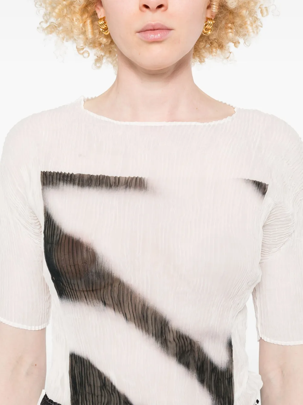 Issey Miyake Shadow Study Chiffon Twist Top