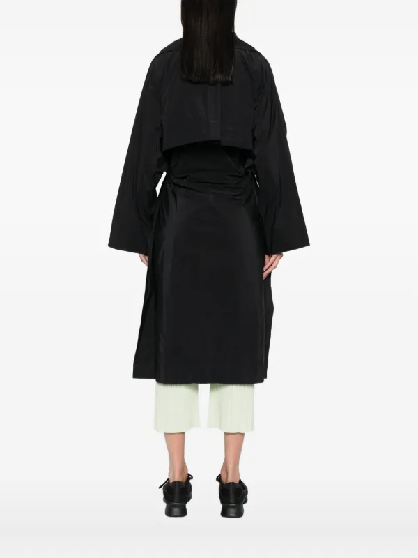 ISSEY MIYAKE ロングコートトレンチコート Issey Miyake トレンチコート | ブラック | FARFETCH JP
